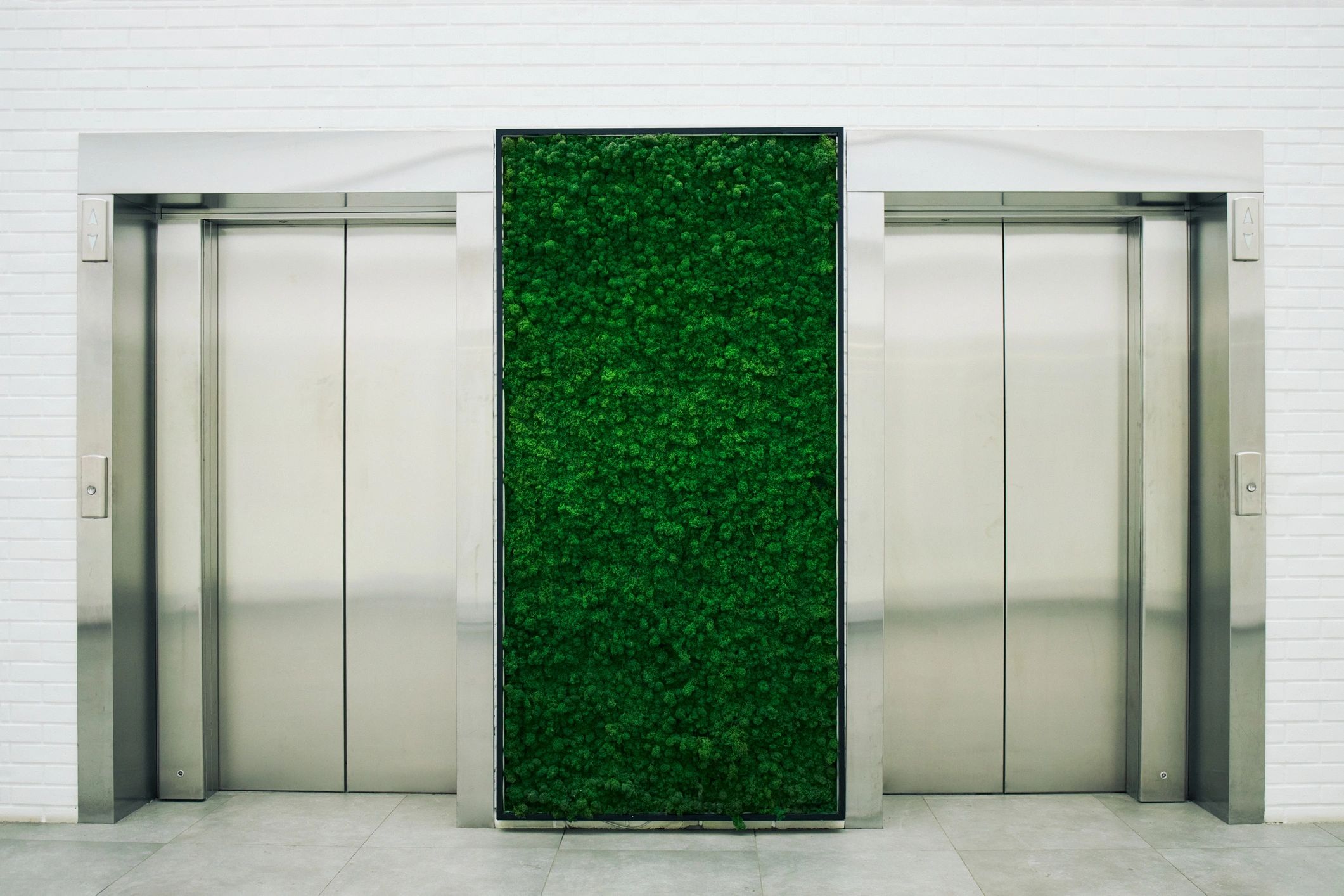 Modern elevator lobby